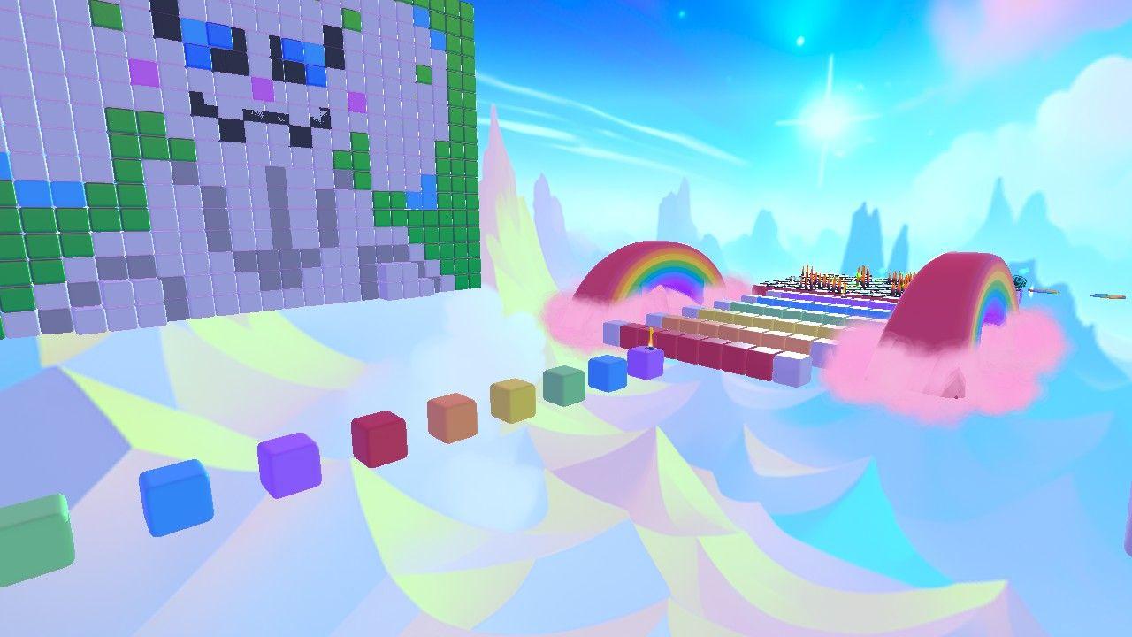 Rainbow, pixel, obby