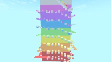 Click to see Rainbow wall obby