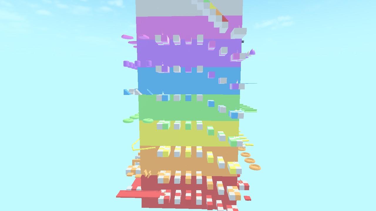 Rainbow wall obby