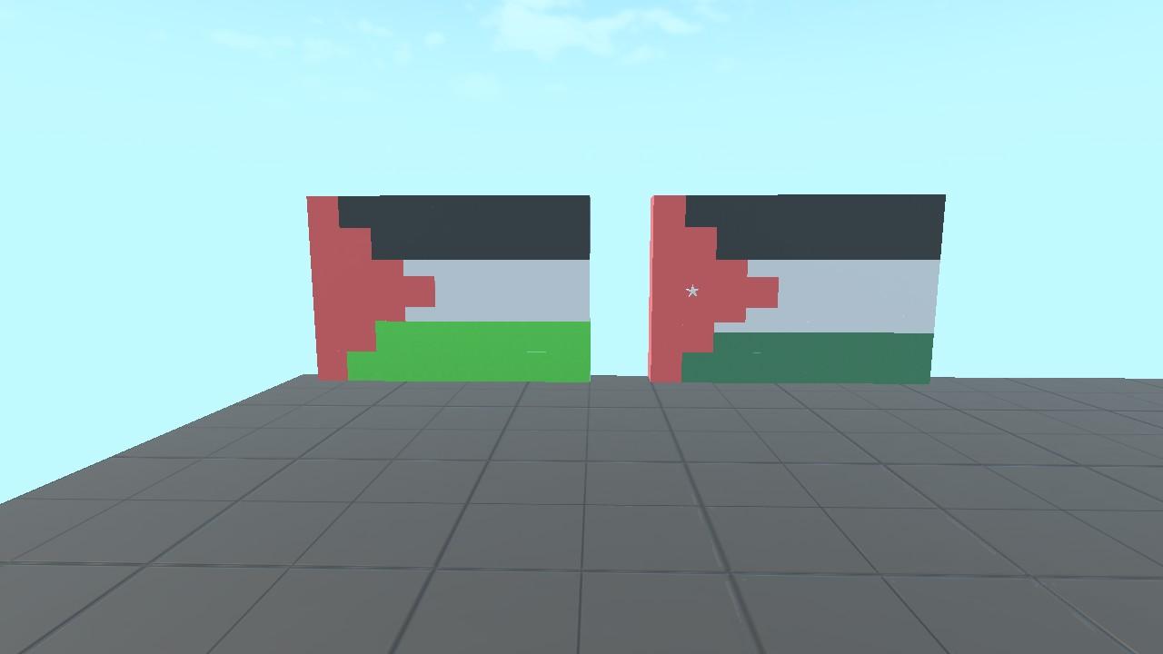 Jordan & Palestine Flag