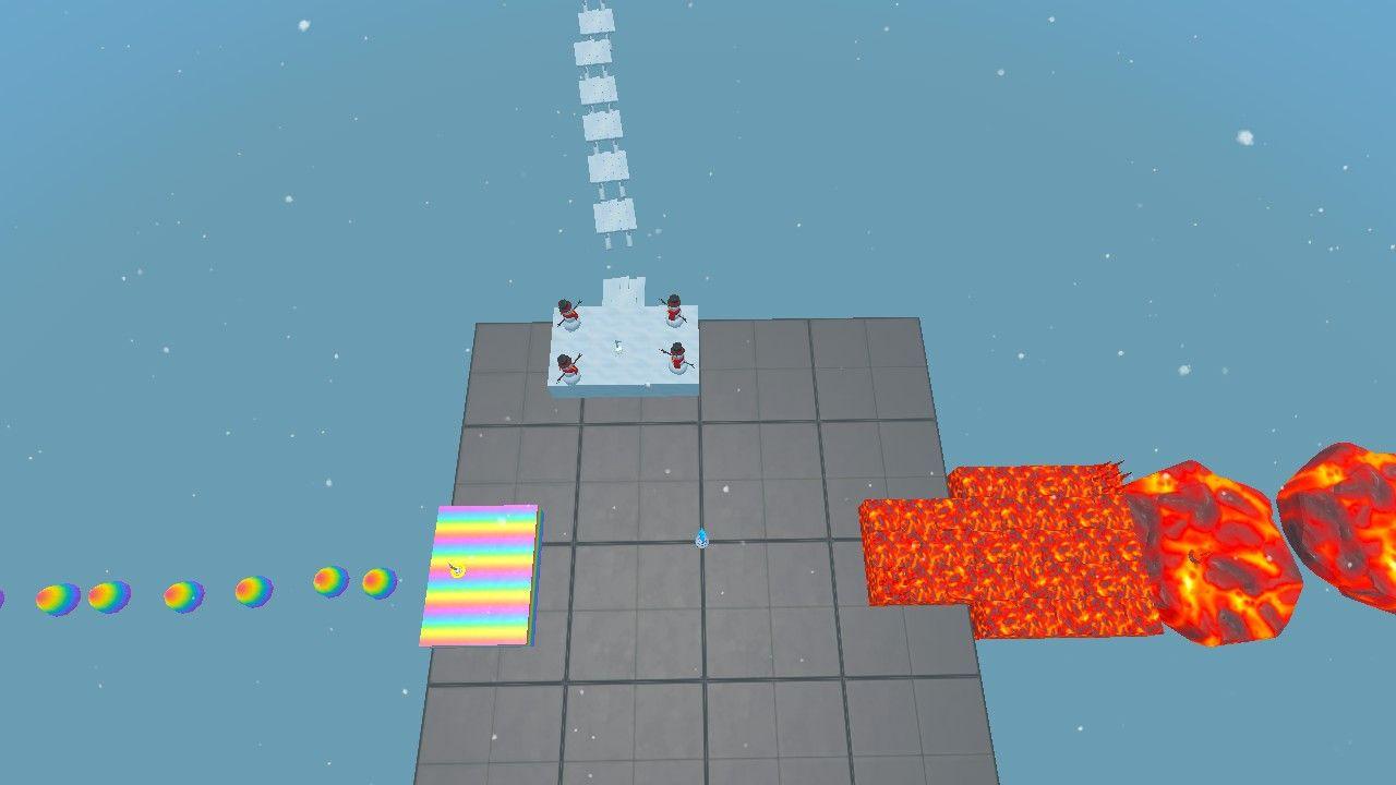 3 purkour snow lava and rainbow 