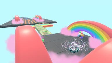 Click to see Easy straight rainbow obby