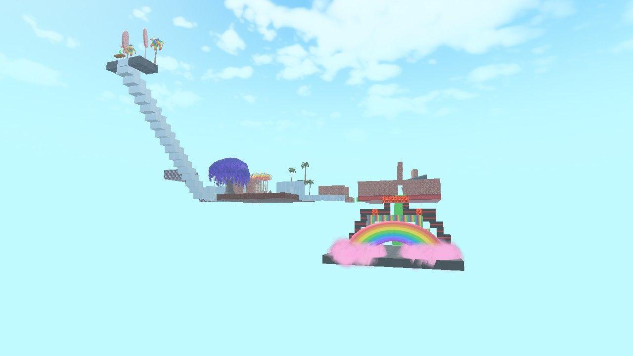 No checkpoints Rainbow Obby