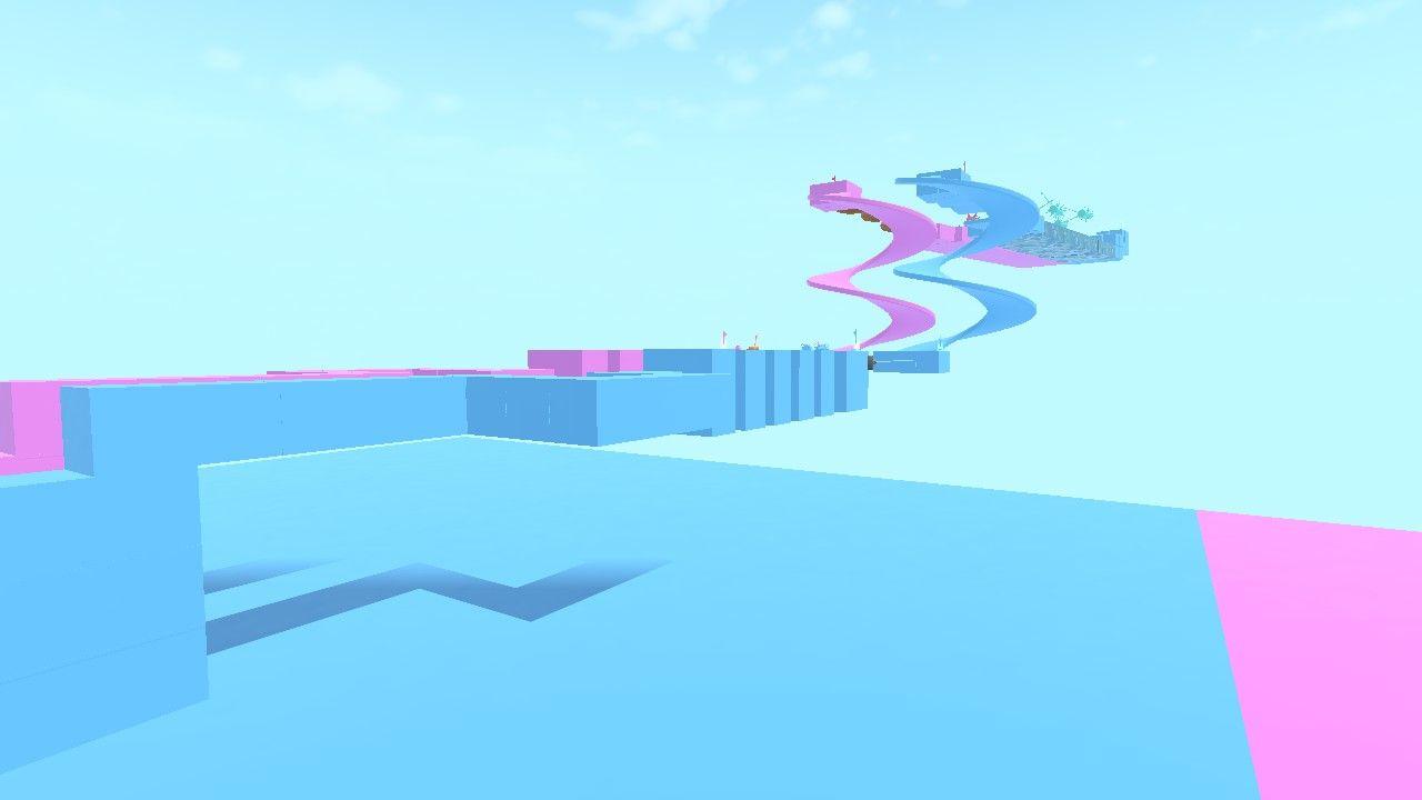 Pink vs Blue Obby race