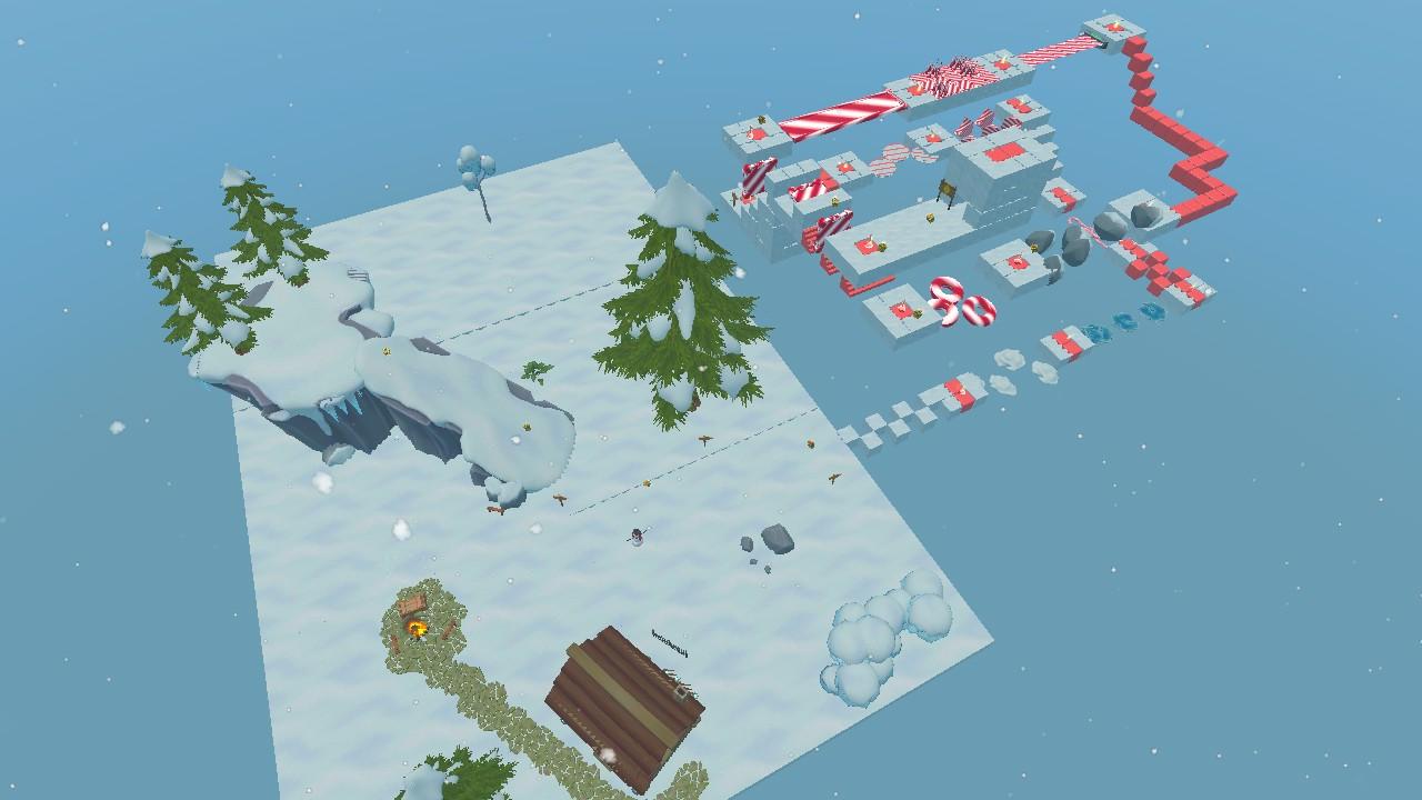 Winter candy cane obby