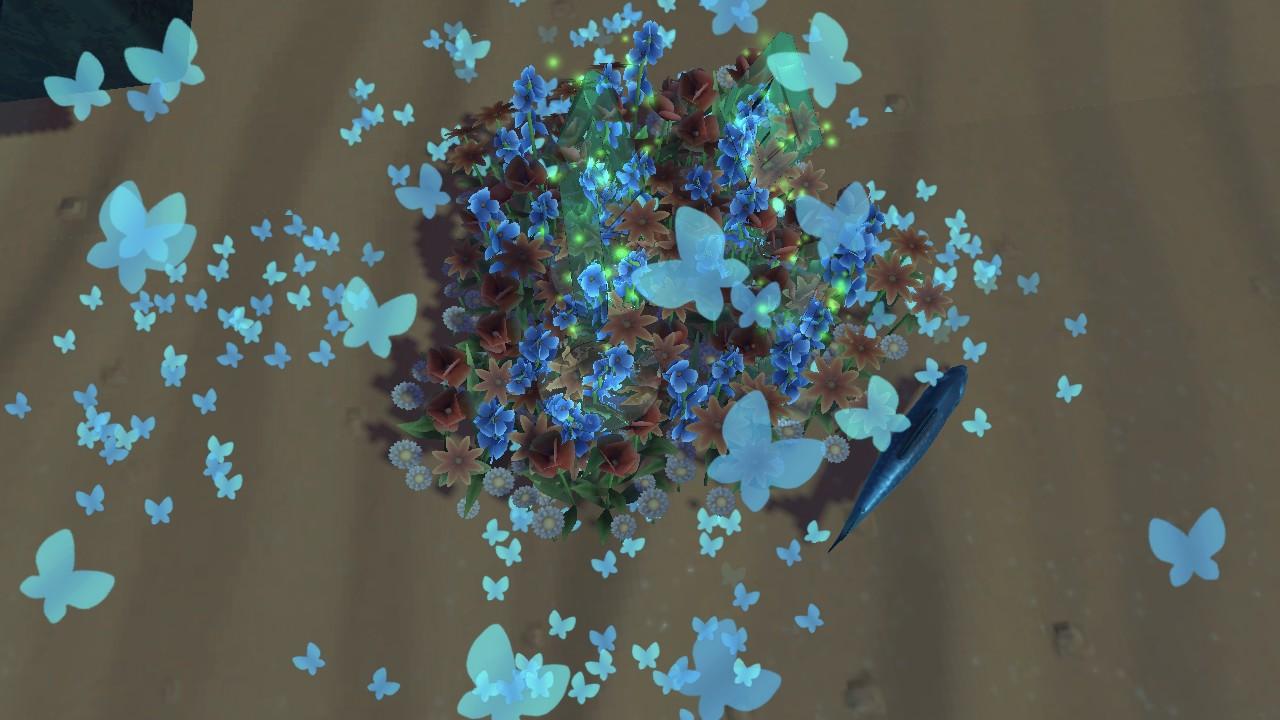 Find the flowers under water