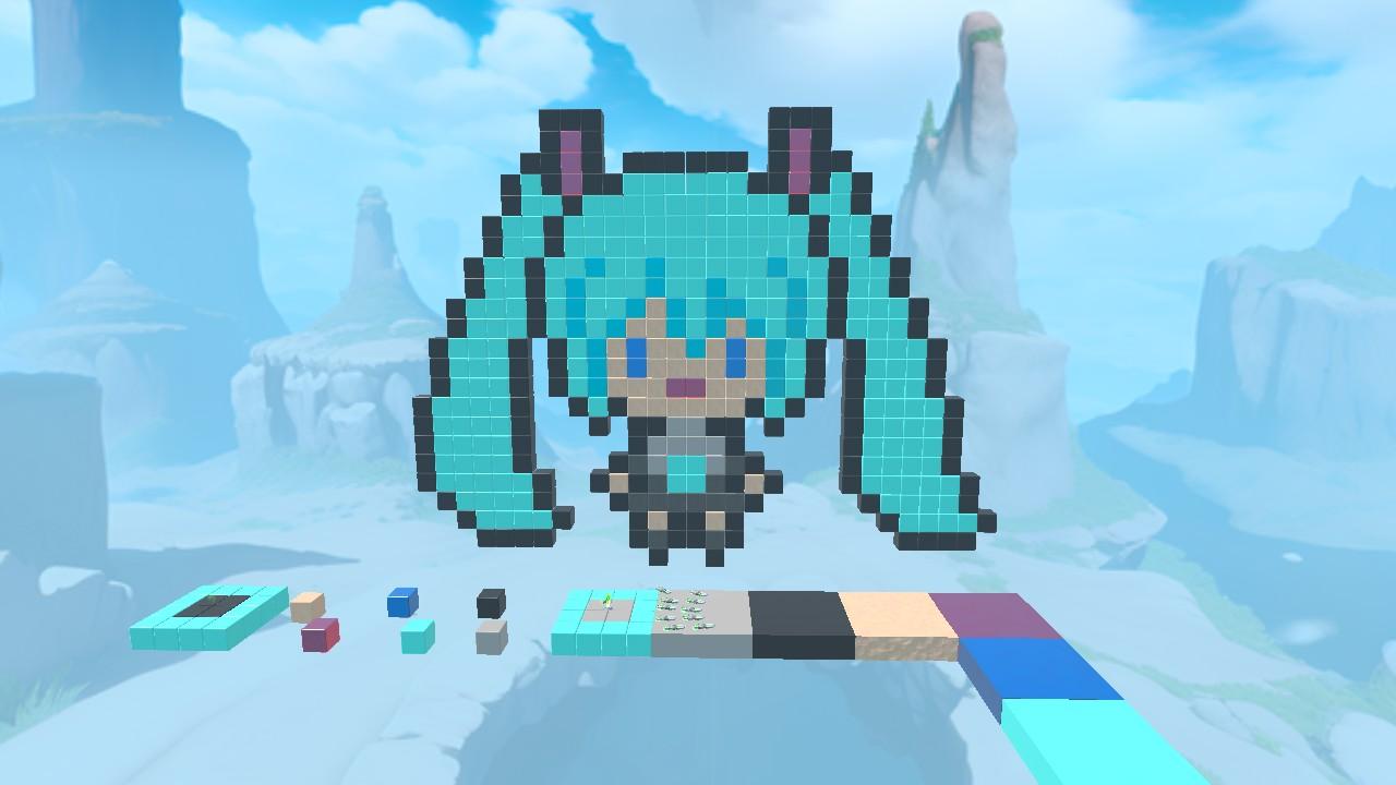 Miku Obby (plus pixel)🩵🤍🖤🩶