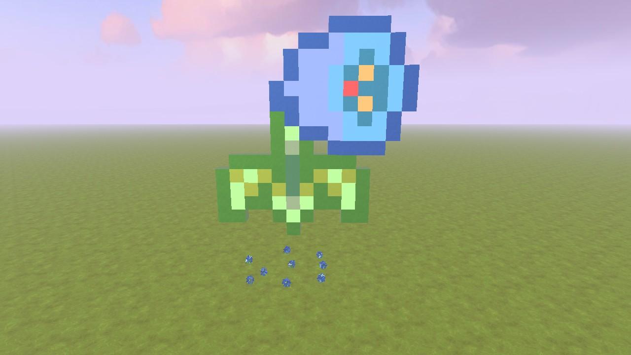 Blue flower pixel art