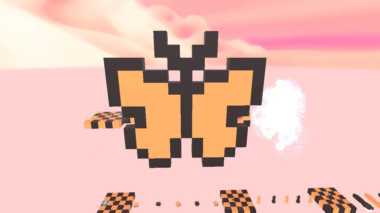 Orange and Black Butterfly Parkour!