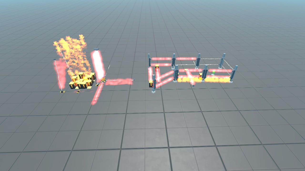 Motion Traps: fire and lasers