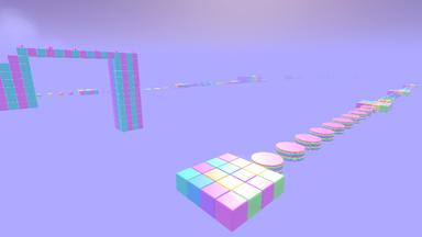 Click to see Happy Pastel Rainbow Parkour: Part 2 🌈 😄