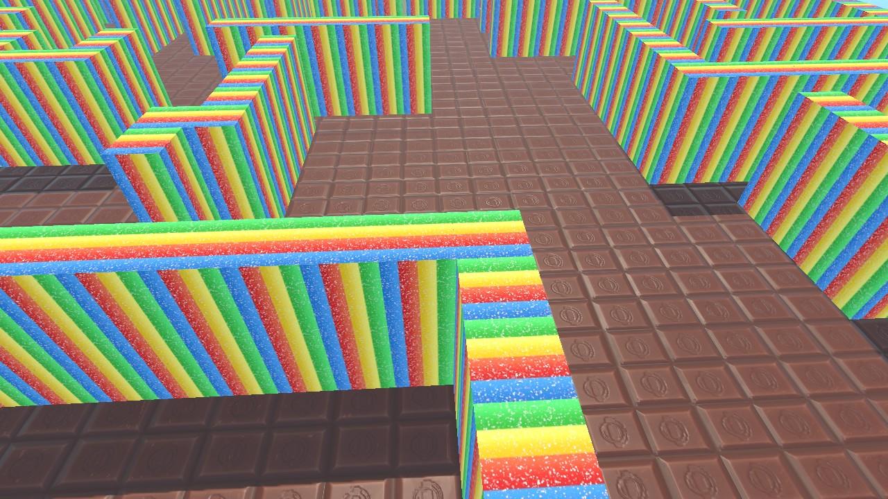 Rainbow candy maze