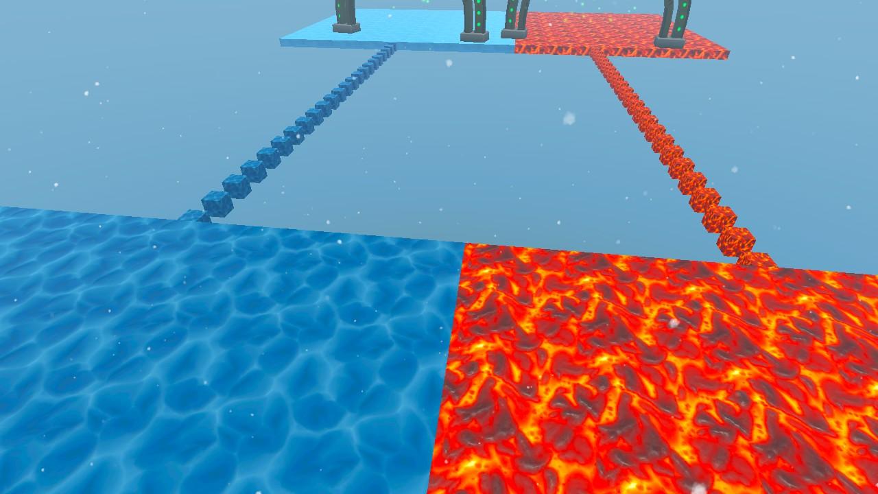 Obby race! Lava vs. Ice challenge!