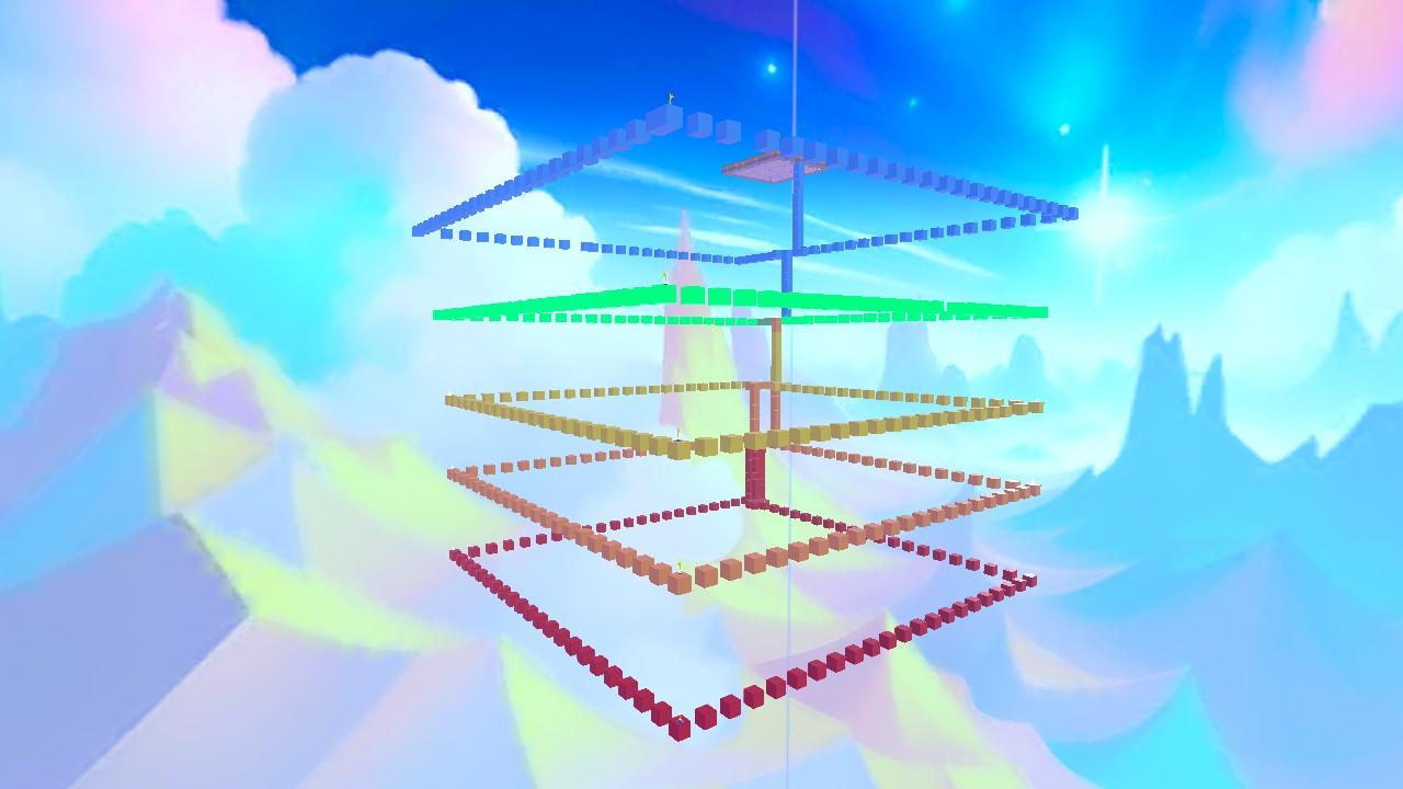 Rainbow cube tower