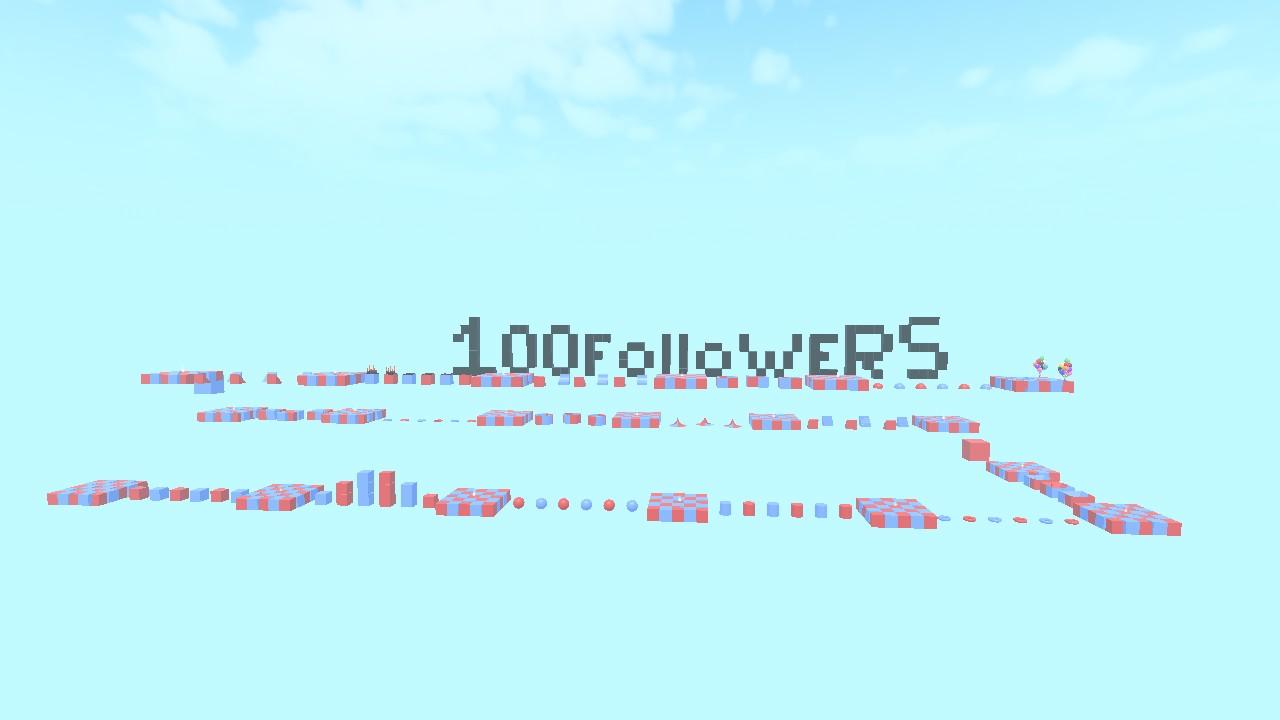 100 Followers Special Red And Blue Obby