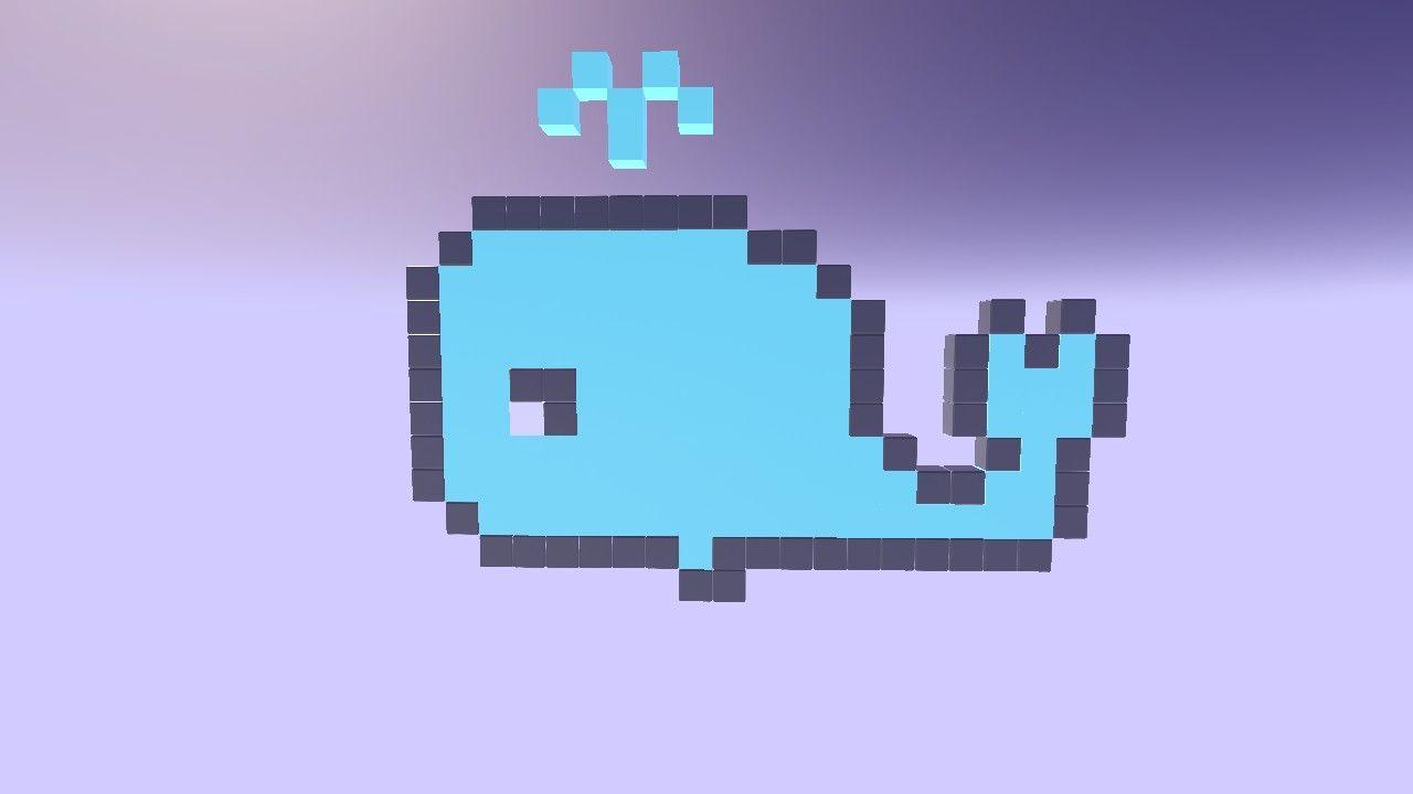 Whale pixel art 240 followers