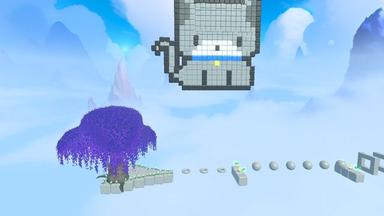 Click to see White and Grey pixel Obby 