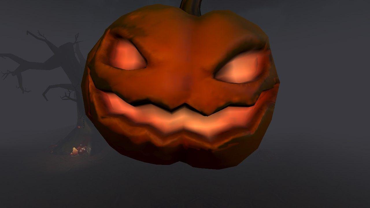 Scary hunted pumpkin